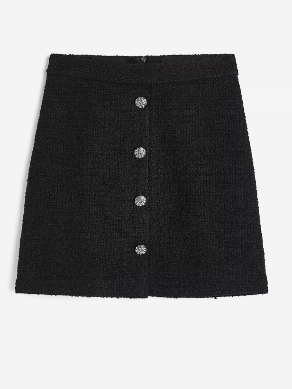 H&M Tweed Black Mini Skirt Size 8